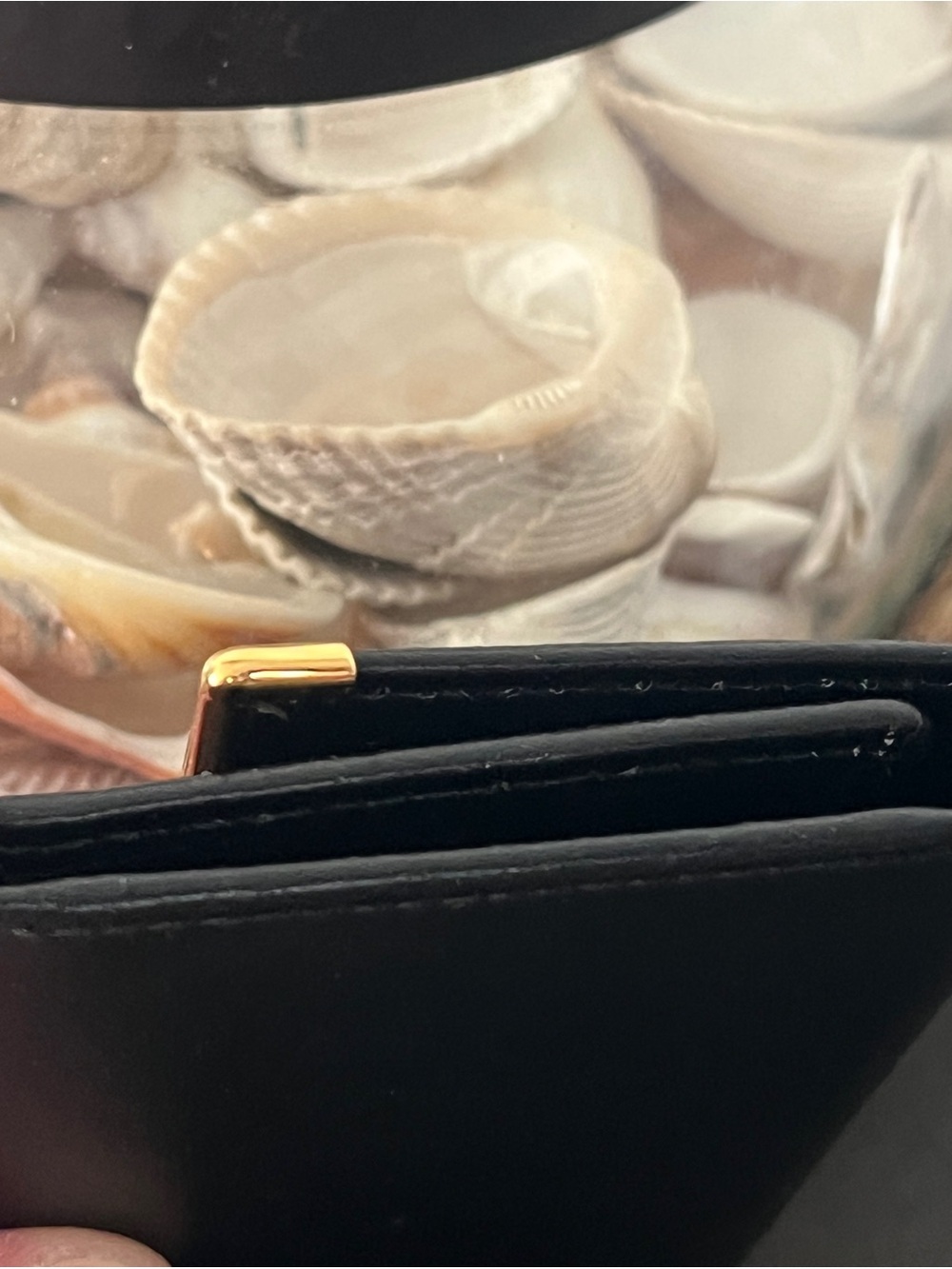 Dunhill Black Leather Key & Card Holder with Gold Accents - Picture 5 of 8